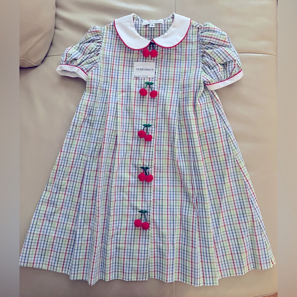 The Woman’s Exchange - Cherry Dress in Plaid, Size 4T